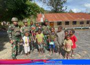 Satgas Yonif 521/DY Gelar Pelayanan Kesehatan Gratis Menyambut Natal Di Distrik Kelila, Papua Pegunungan
