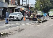 Banjir Kendal Berangsur Surut,Pengendara diimbau Tetap Waspada Terjang Genangan Jalan