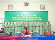 Semarak HUT ke-80 Persit, Persit KCK Cab XLV Dim 0724/Boyolali Gelar Donor Darah