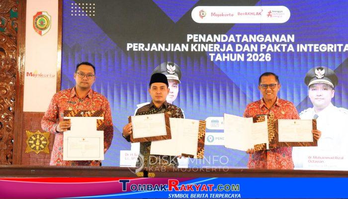 Pemkab Mojokerto Gelar Deklarasi Anti Korupsi, Tandatangani Pakta Integritas Dan Perjanjian Kinerja