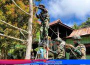 Binter TNI Gerak Cepat, Satgas Yonif 521/DY Perbaiki Listrik Kampung Muara Nawa Papua   