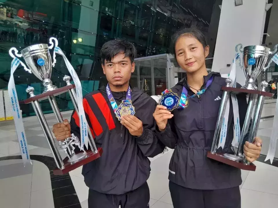Atlet kick boxing Indonesia, Bripda Aprilia Eka Putri Nainggolan Lumbantungkup dan Enggar Bayu. (Istimewa)