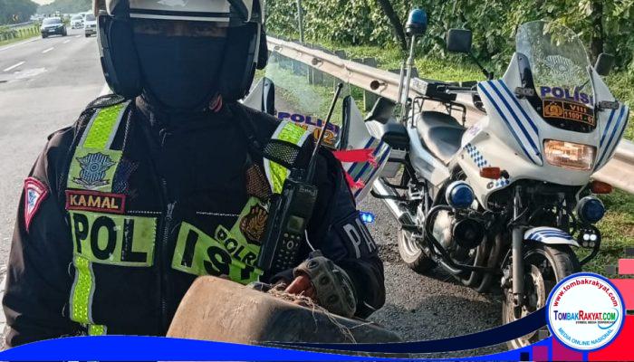 Respon Cepat Tim Urai Polres Majalengka, Amankan Benda Berbahaya di Jalur A KM 147 Tol Cipali Demi Keselamatan Pemudik