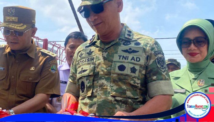 Jembatan Gantung Kriyan Telah Diresmikan oleh Pangdam III/Siliwangi Menjadi Jembatan Perintis Garuda III.