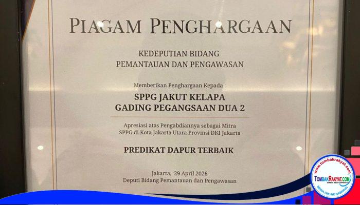 SPPG Jakut Kelapa Gading Pegangsaan Dua 2 Raih Predikat Dapur Terbaik dari Badan Gizi Nasional