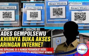 Kades Gempolsewu Akhirnya Buka Akses Jaringan Internet yang Dipasang di 9 Rumah Perangkat Desa, Warga Pertanyakan Kinerja Inspektorat Kabupaten Kendal