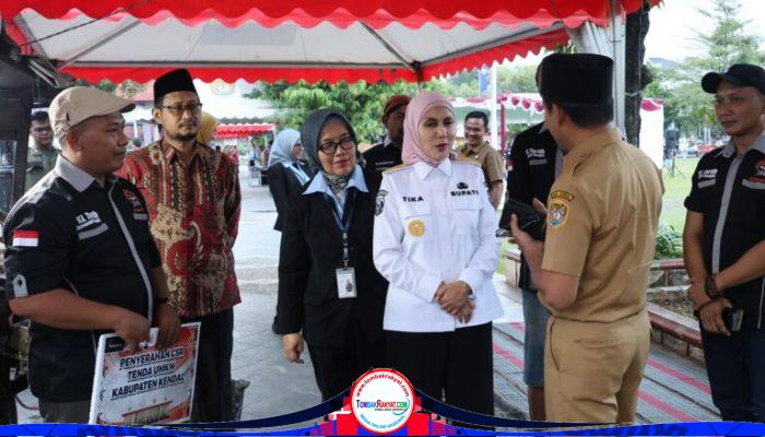 PKL Alun-Alun Kendal Terima Bantuan Tenda Baru, Jualan Jadi Lebih Nyaman dan Sejahtera
