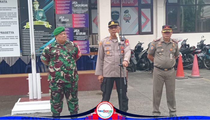 Polsek Koja Gelar Apel Gabungan Tiga Pilar untuk Pengamanan Malam Takbir Idul Adha 1447 H