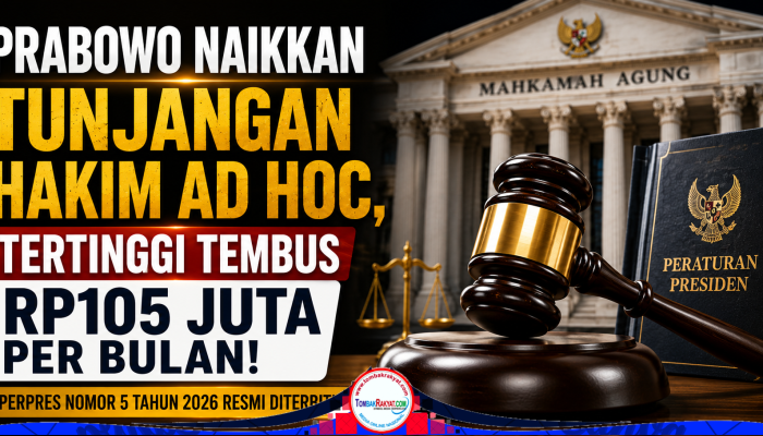 Prabowo Naikkan Tunjangan Hakim Ad Hoc, Tertinggi Tembus Rp105 Juta per Bulan