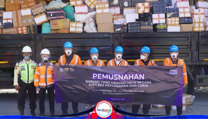 Bea Cukai Marunda Musnahkan Barang Ilegal Senilai Rp9,13 Miliar, Selamatkan Potensi Kerugian Negara Rp4,32 Miliar