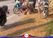 Diduga Akibat Kain Menjuntai, Sepeda Motor Terjatuh di Pantura Indramayu, Balita Luka Kepala