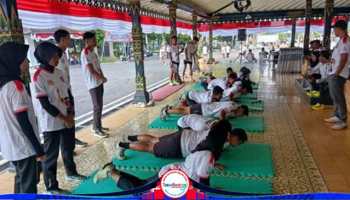 Persiapan Porprov Jateng 2026, 98 Atlet Wonosobo Genjot Tes Fisik di Halaman Pendopo