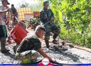 Satgas TMMD ke-129 Tetap Maksimal di Tengah Terik,