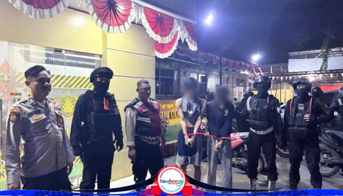 Patroli Brimob dan Polsek Cilincing Amankan Dua Pria Diduga Terlibat Curanmor