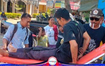 Kecelakaan Beruntun di Pantura Kertawinangun Kandanghaur Sekitar Pukul 13.00 WIB, Sopir Ekspedisi Alami Patah Tulang