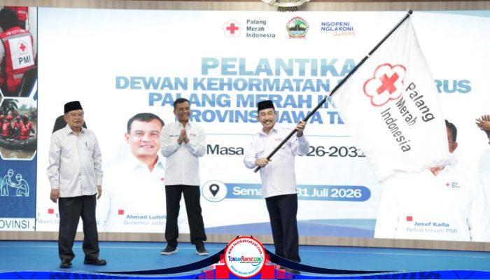 Ketua Umum PMI Jusuf Kalla Lantik Pengurus Baru PMI Jateng, Gubernur Ahmad Luthfi Minta Respon Cepat Hadapi Bencana