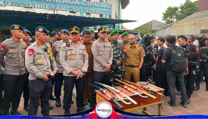 Brimob dan Polres Tangsel Amankan Enam Orang Diduga Hendak Tawuran