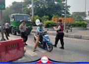 Polsek Cilincing Perketat Penyekatan di Cilincing Jelang Pergerakan Massa ke Ancol