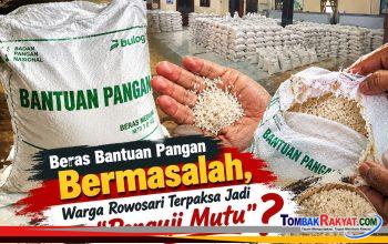 Keterangan Foto: Ilustrasi hasil rekayasa AI berdasarkan foto dokumentasi asli kondisi beras bantuan pangan di Balai Desa Gempolsewu, Tambaksari, Rowosari serta rumah warga di Randusari, Kecamatan Rowosari, Kabupaten Kendal
