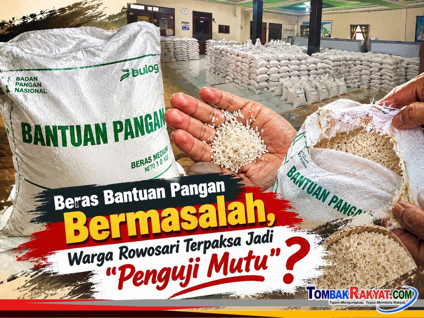 Keterangan Foto: Ilustrasi hasil rekayasa AI berdasarkan foto dokumentasi asli kondisi beras bantuan pangan di Balai Desa Gempolsewu, Tambaksari, Rowosari serta rumah warga di Randusari, Kecamatan Rowosari, Kabupaten Kendal