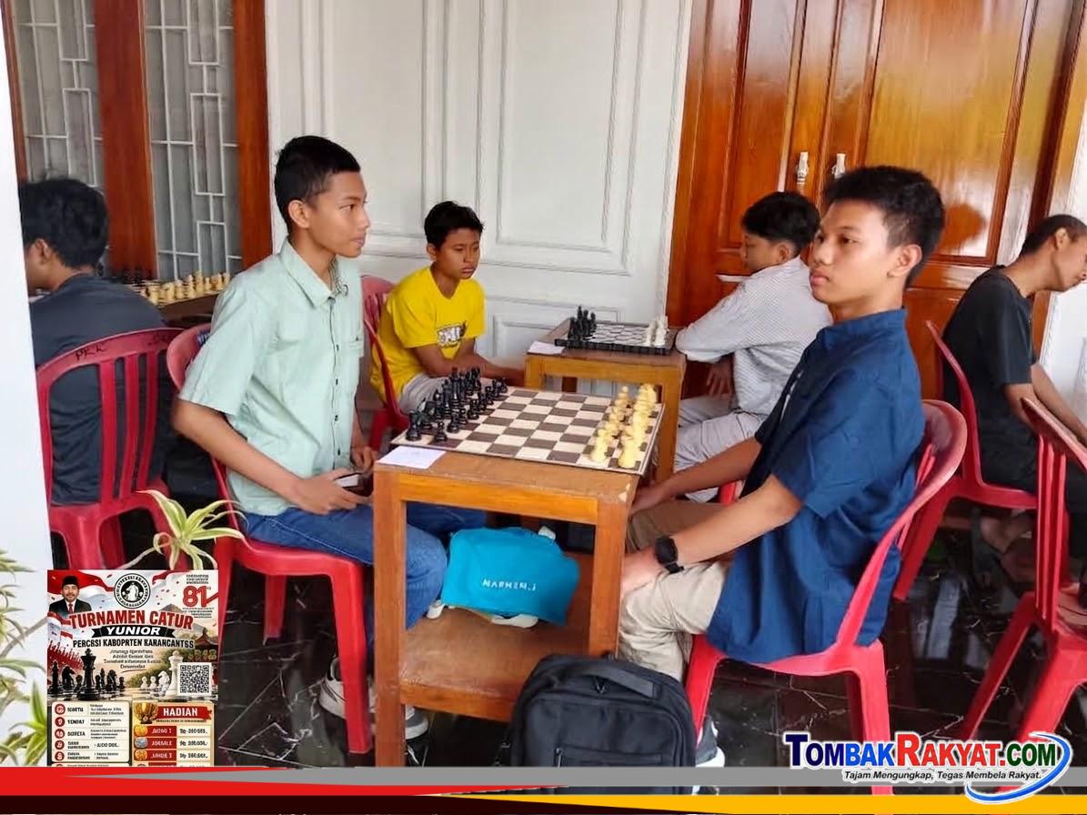 Turnamen Catur Yunior tingkat SD hingga SMA di Dukuh Jenak, Desa Ngargoyoso, Kecamatan Ngargoyoso, Kabupaten Karanganyar, Minggu (13/9/2026).