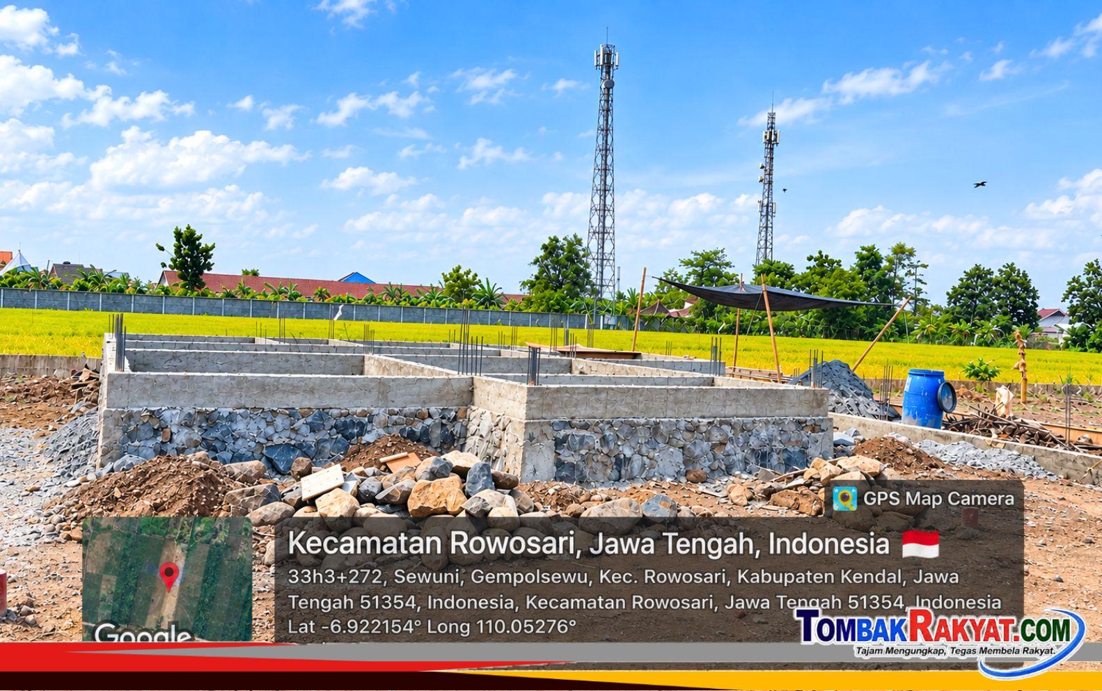 Dua Bulan Pasca Sidak, Dugaan Alih Fungsi Lahan di Gempolsewu Belum Jelas Statusnya, sudahmulwi kelihatan dibangun pondasi untuk rumah.